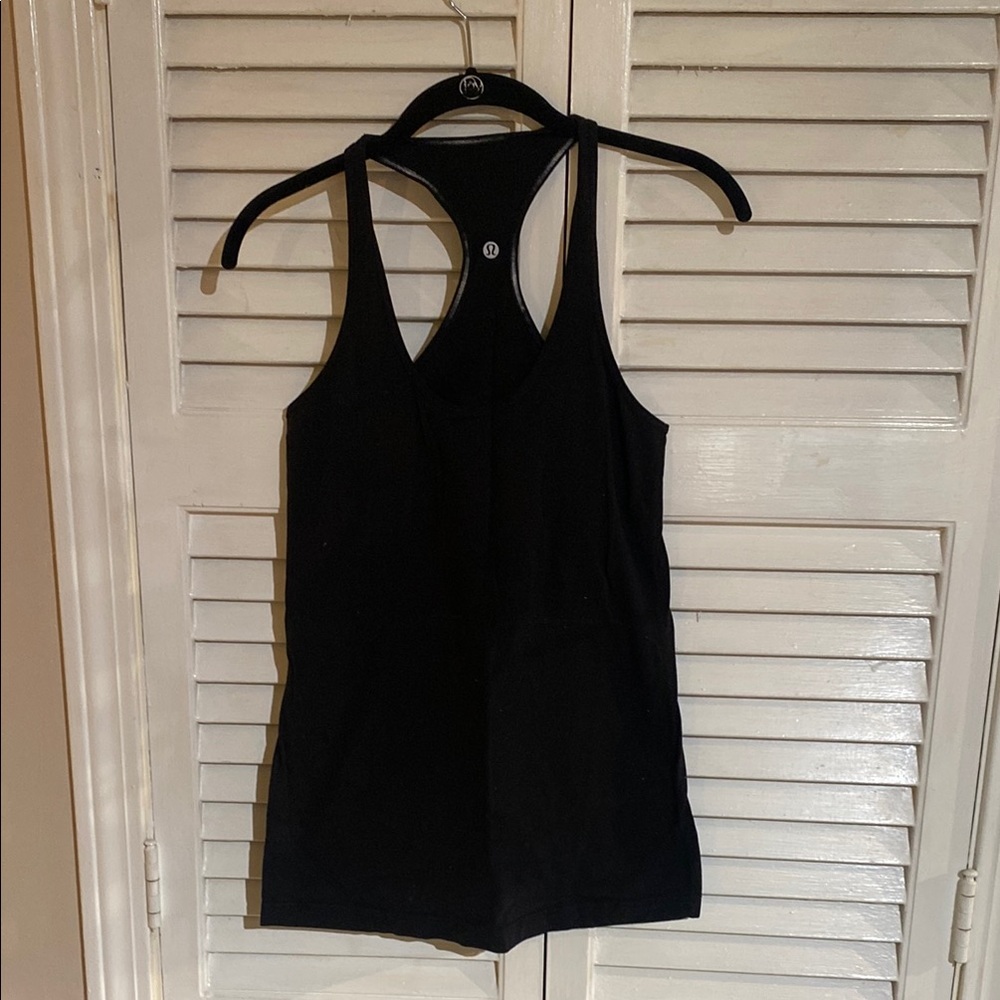 Lululemon Athletica Black Fitted Backless Tank Top